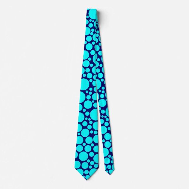 Corbata Spotty - Cian on Dark Blue (000066) (Anverso)