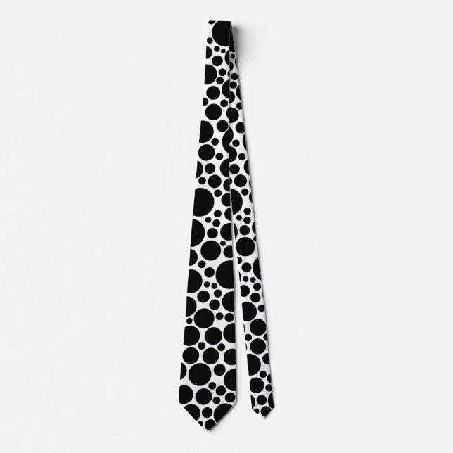 Corbata Spotty - Negro sobre blanco (Anverso)