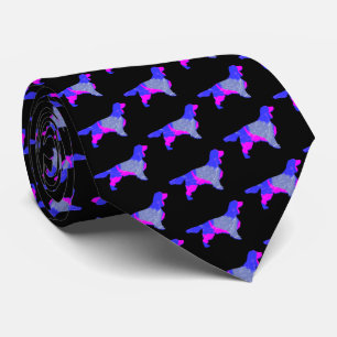 Corbata Springer Spaniel Dog Pink & Blue Cute Black Cute