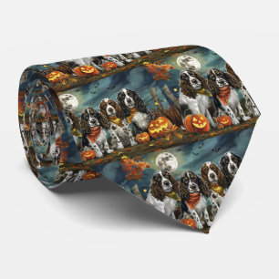 Corbata Springer Spaniel Halloween Espeluznante