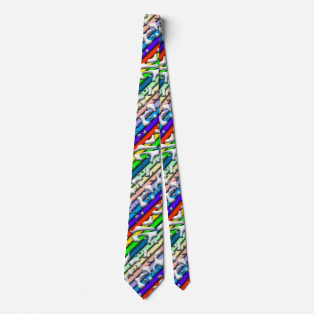 Corbata Squiggly Loops sin problemas patrón 07 + tu backgr (Anverso)