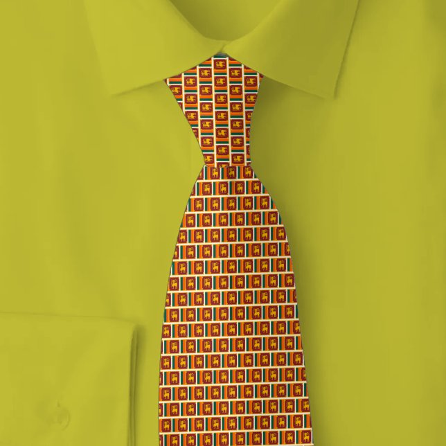 Corbata Sri Lanka Flag Brick Pattern (Subido por el creador)