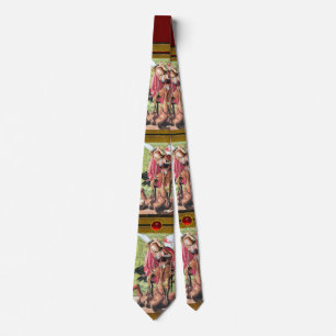 Corbata ST. MICHAEL, DRAGON Y JUSTICIA Ruby