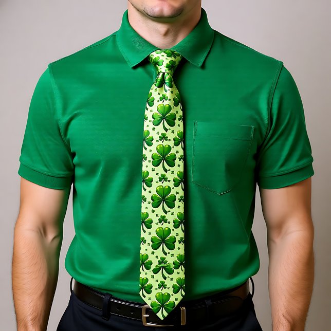 Corbata St. Patrick’s Day Knot Your Average Shamrock (St. Patrick’s Day Knot Your Average Shamrock Neck Tie)