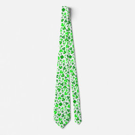 Corbata St Patrick's Day Green Shamrocks Confetti