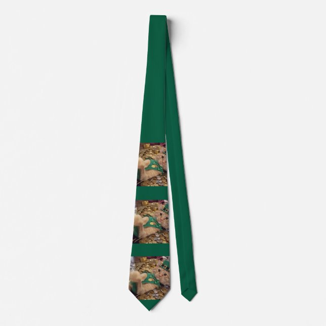 Corbata St Patrick's Day Leprechaun Cat  (Anverso)