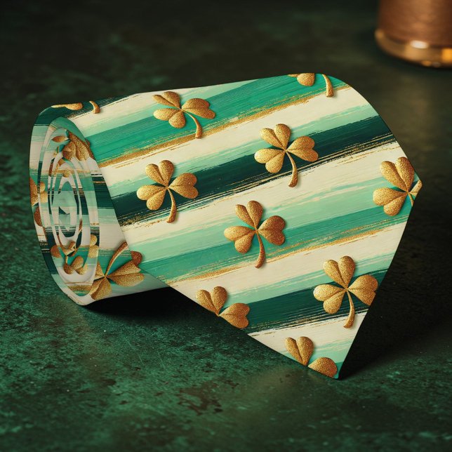 Corbata St. Patrick's Day Striped Custom Necktie (Subido por el creador)