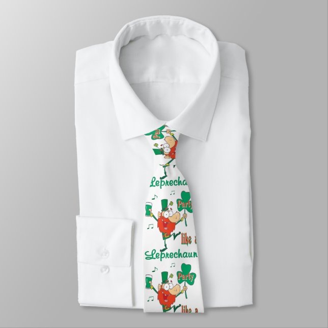 Corbata St. Patrick's Leprechaun Fiesta Necktie (Atado)