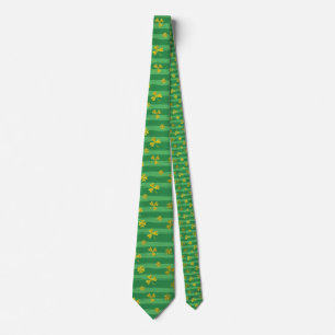 Corbata st patricks shamrock dorado