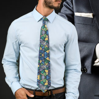 Corbata Stained glass and dove classic neck tie