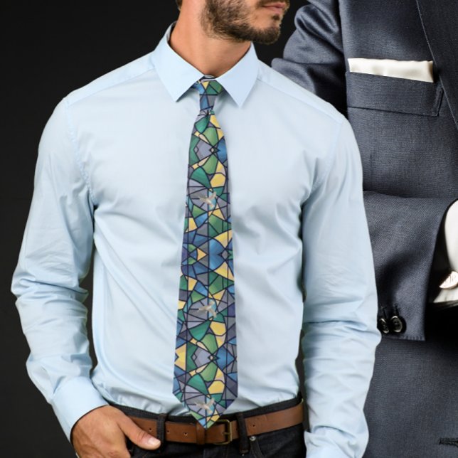 Corbata Stained glass and dove classic neck tie (Subido por el creador)