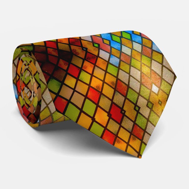 Corbata Stained Glass Pattern Church Tie (Enrollado)