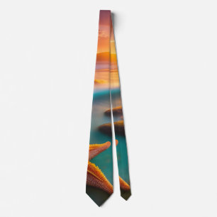 Corbata Starfish en la playa en Dawn