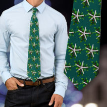 Starfish Holly Navidades Holiday Tie