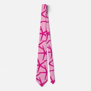 Corbata Starfish Hot Pink Nautical Beach Style Colorido