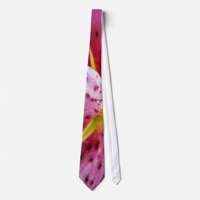 Corbata Stargazer Lily Bright Magenta Floral (Anverso)