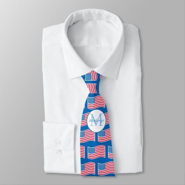 Corbata Stars and Stripes Blue Monogram (Atado)