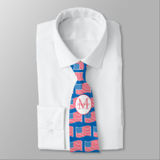 Corbata Stars and Stripes Red Monogram