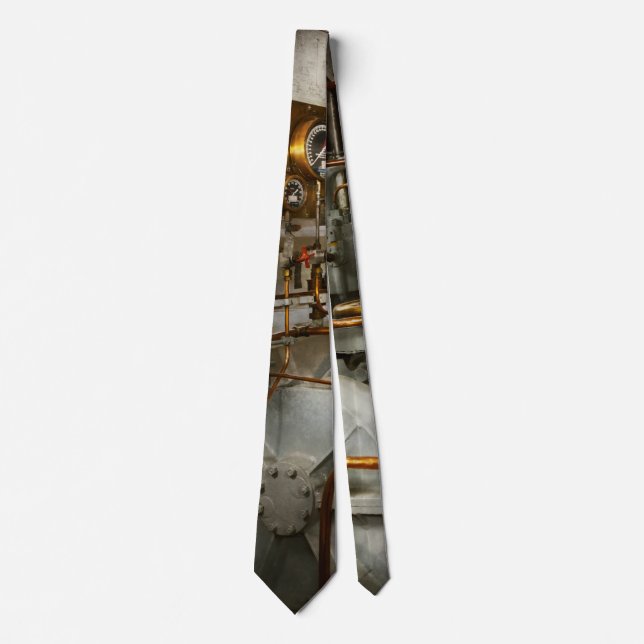 Corbata Steampunk - En la sala de máquinas (Anverso)