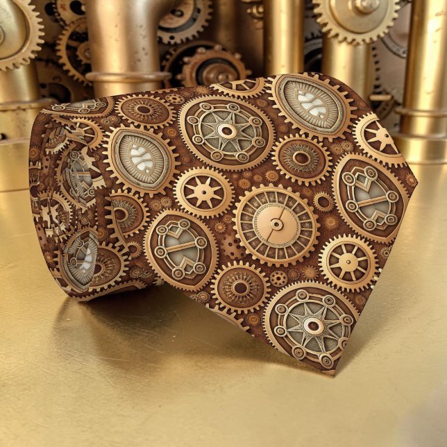 Corbata Steampunk Gears Custom Necktie Tie (Subido por el creador)