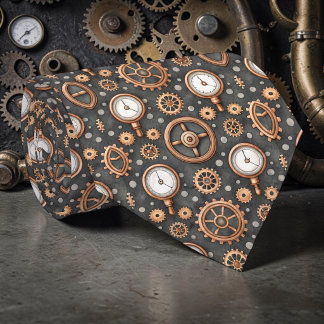 Corbata Steampunk Gears Custom Necktie Tie