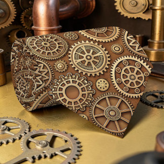 Corbata Steampunk Gears Custom Necktie Tie