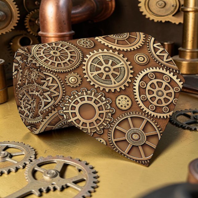 Corbata Steampunk Gears Custom Necktie Tie (Subido por el creador)