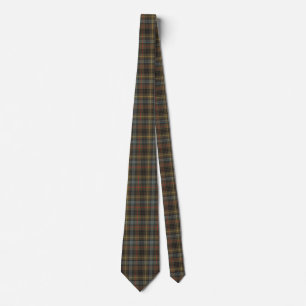 Corbata Stewart Hunting Weathered Tartan Plaid Pattern