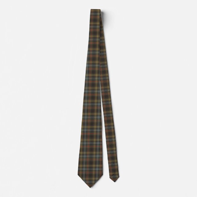 Corbata Stewart Hunting Weathered Tartan Plaid Pattern (Anverso)