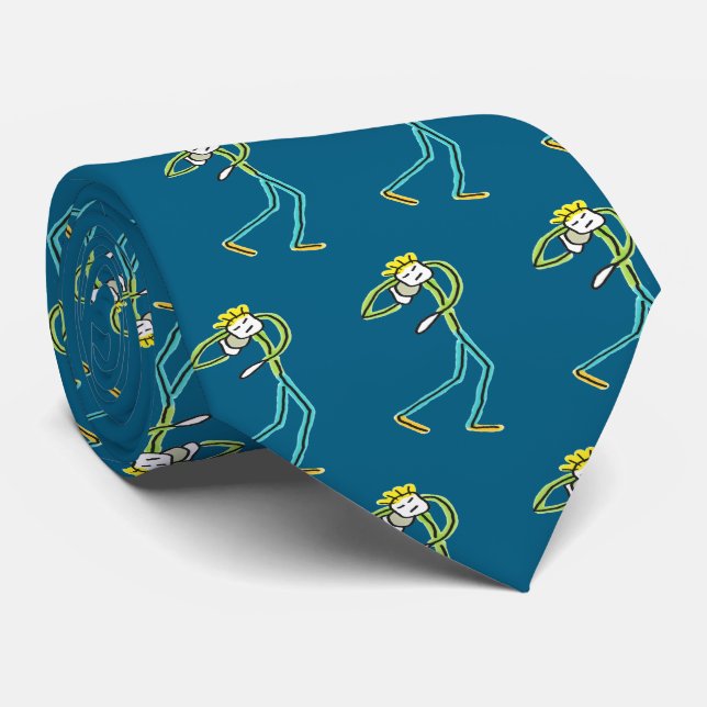 Corbata Stickman de Lanzamiento de Peso (Enrollado)