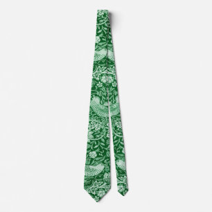 Corbata Strawberry Thief Green, William Morris