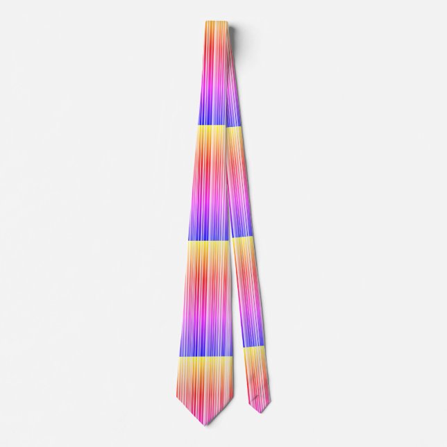 Corbata Streifenmuster regenbogenfarben (Anverso)