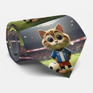 Corbata "Striker perfecto: El gato de fútbol 3D"