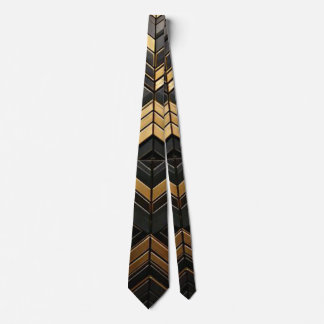 Corbata Stropdas zwart goud