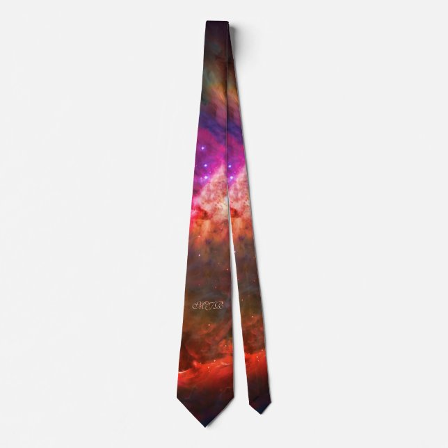 Corbata Su monograma Orion Nebula y Estrellas de Trapezium (Anverso)