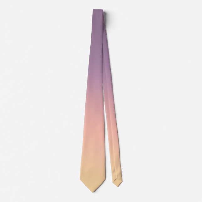 Corbata suave con gradiente de púrpura pastel a be (Anverso)