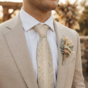 Corbata Suave Floral Boho