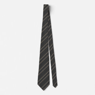 Corbata Suave Patrón de Pinstripe Gris Profundo Carbón Osc