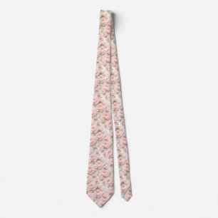 Corbata Suave patrón floral sin fisuras de peonía acuarela