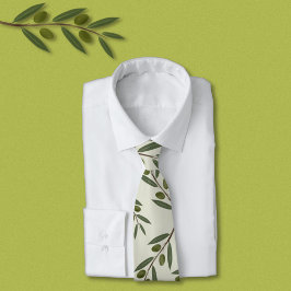 Corbata Subdivisión Olive de color agua