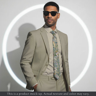 Corbata Subtle Impressionist Floral Necktie