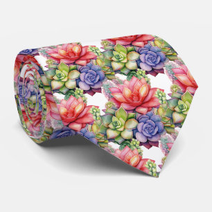Corbata Suculentas vaqueras audaces de colores arcoíris