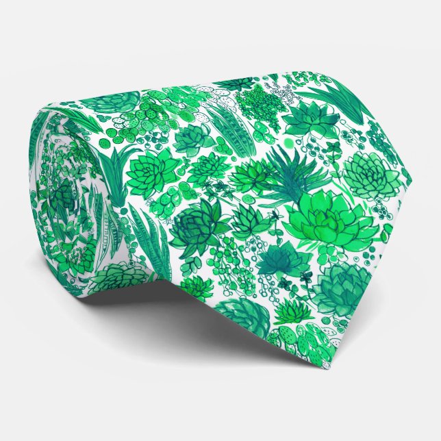 Corbata Suculento jardín (Enrollado)