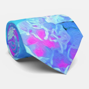 Corbata Suculento sedum subacuático azul y rosa caliente