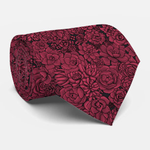 Corbata Suculentos en Viva Magenta- Color del año 2023