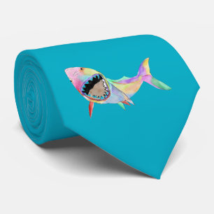 Corbata Sudadera de arte de tiburón en el océano