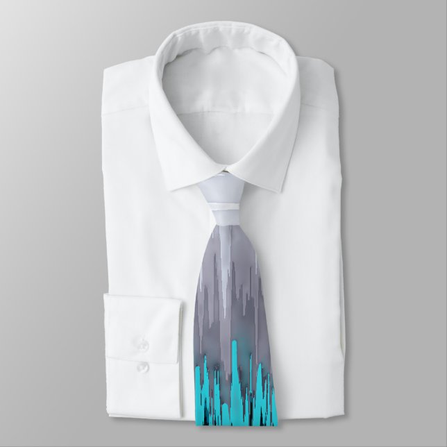 Corbata Suelte las ondas de sonido de los vasos grises y V (Atado)