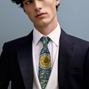 Corbata Sueño de Diente de León Amarillo: Floral Victorian
