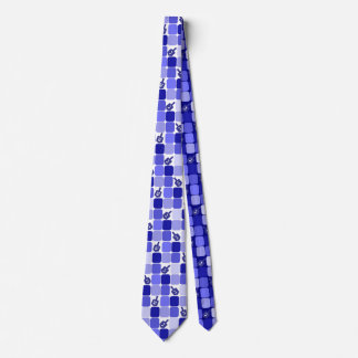 Corbata Sueños de cuadros en azul