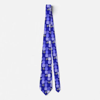 Corbata Sueños de cuadros en azul